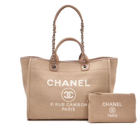 chanel deauville tote beige|chanel deauville tote 2022.